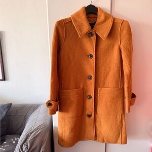 J. Crew Women's Vibrant Orange Trench Coat